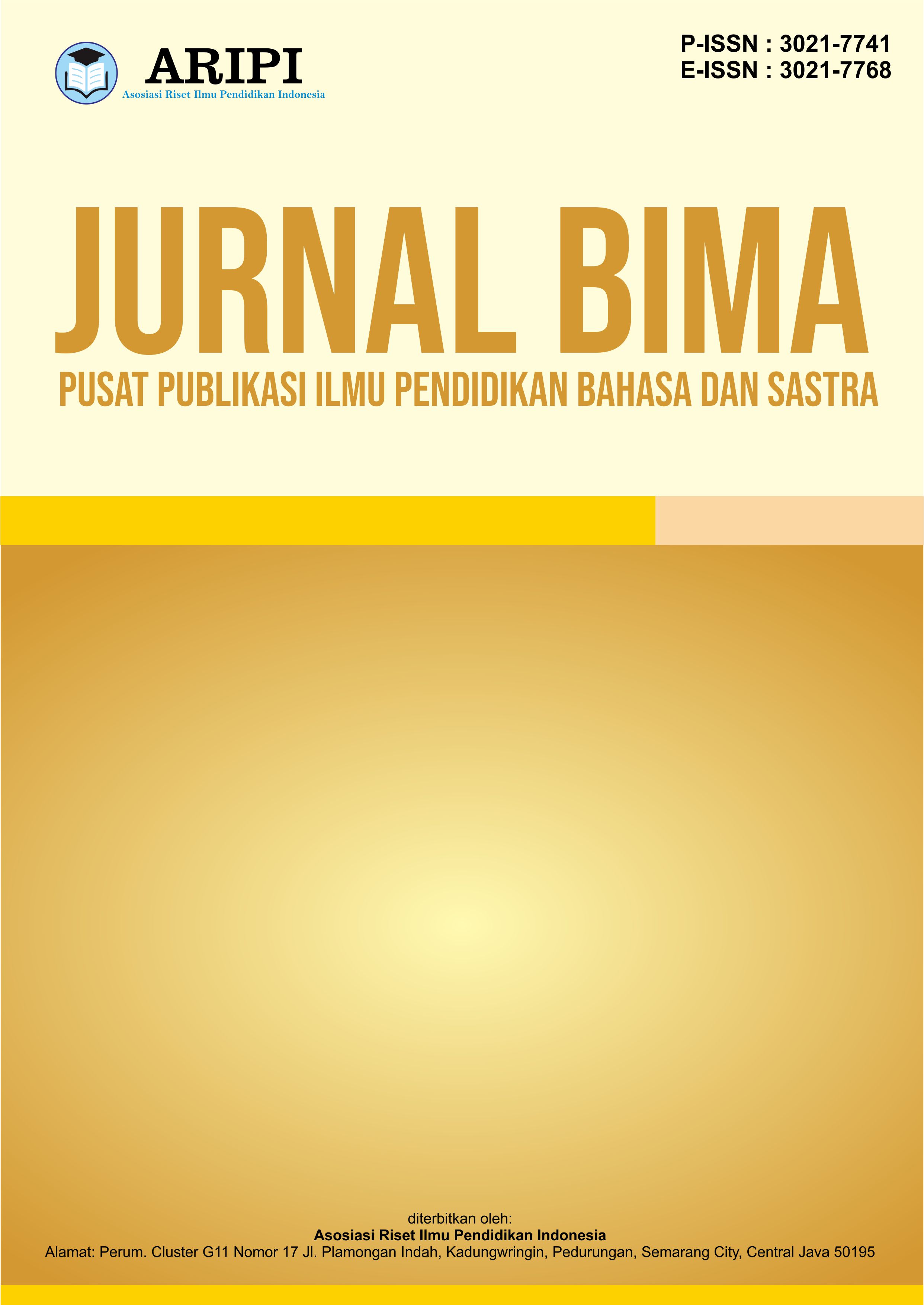 					View Vol. 2 No. 4 (2024): Desember : Jurnal Bima : Pusat Publikasi Ilmu Pendidikan bahasa dan Sastra
				